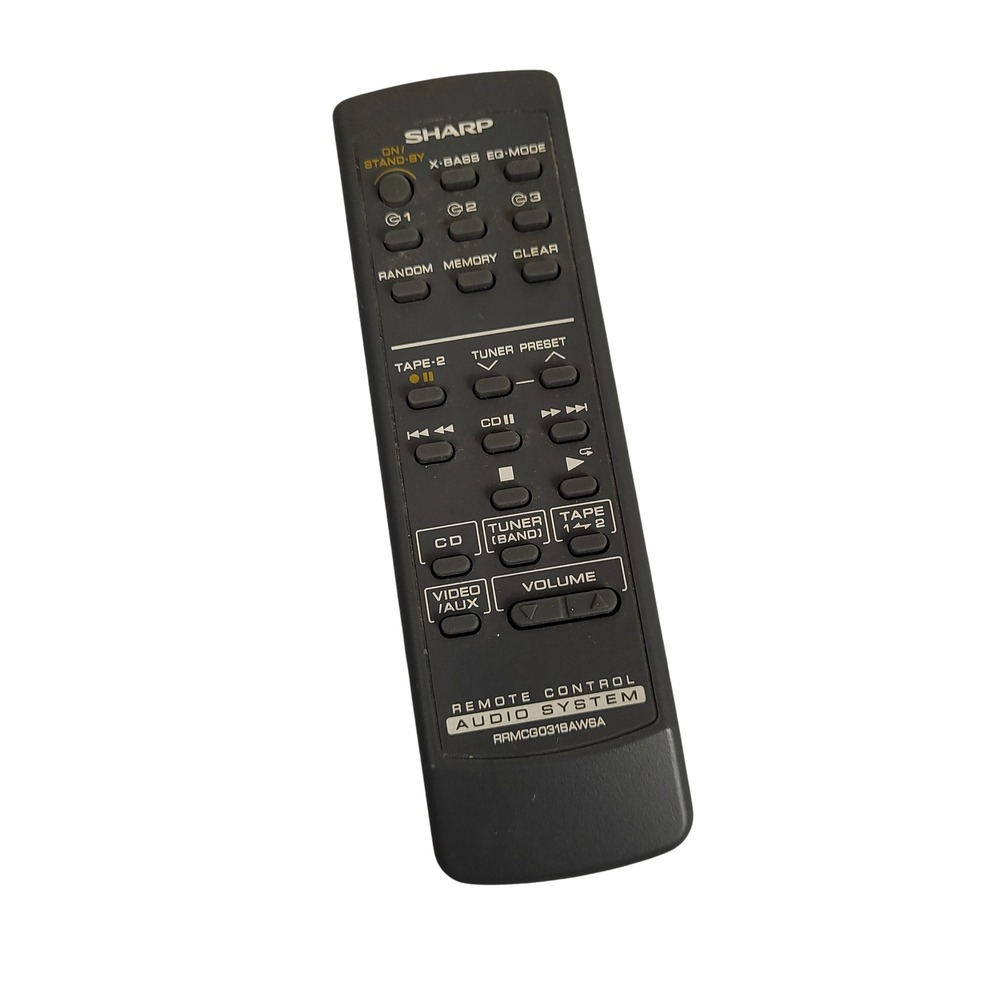 Sharp RRMCG0318AWSA Audio System Remote OEM CDXP200 CDXP300 Gray Tested